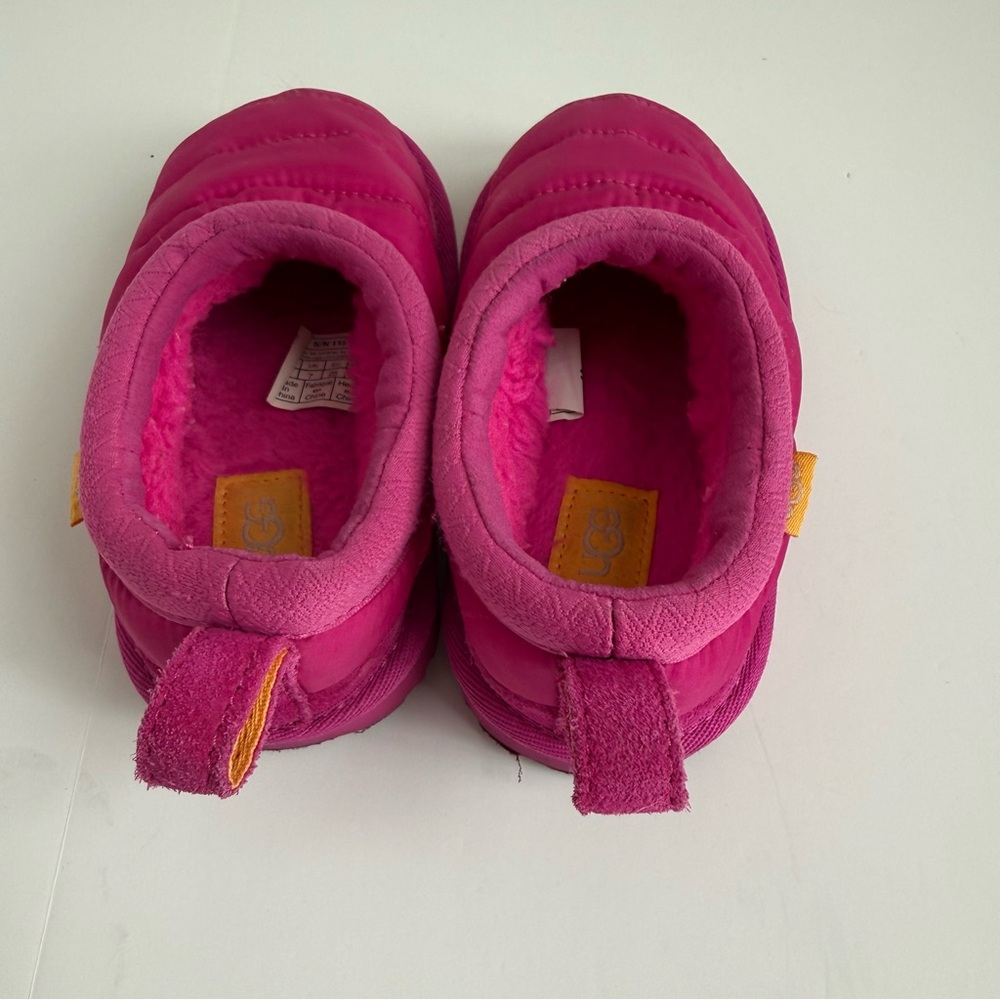 UGG Kids Tasman Slippers Rock Rose Pink Size 8 Outdoor Puff 3M - Picture 4 of 7